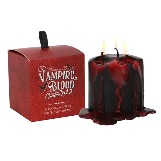 Small Gothic Vampire Blood Pillar Candle