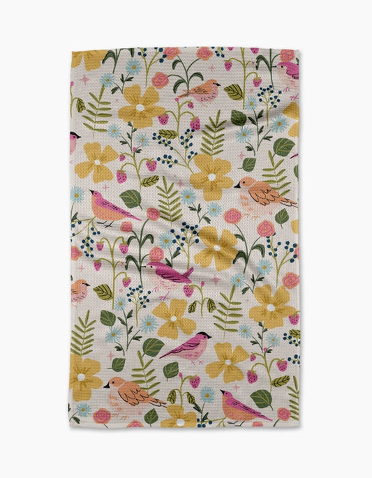 Geometry Tea Towel: Summer Songbirds
