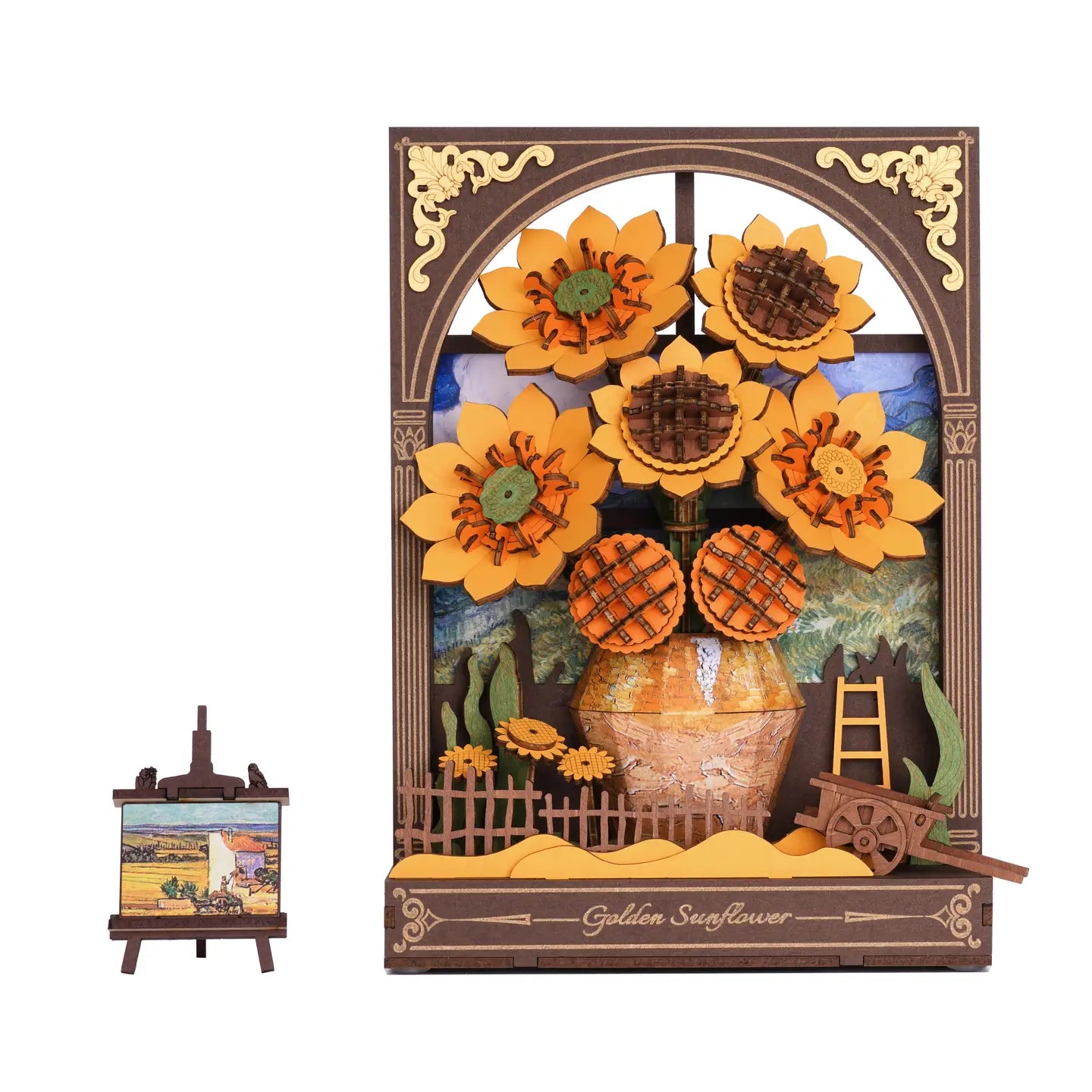 3D Golden Sunflower DIY Puzzle