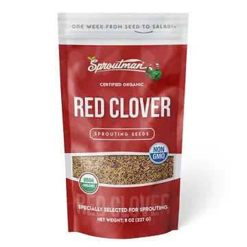 Organic Red Clover Sprouting Seeds 8 oz
