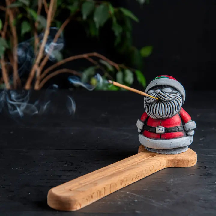 Santa Figure Incense Stick Holder Winter Noel