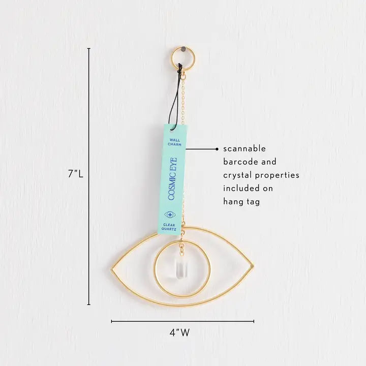 Cosmic Eye Clear Quartz Crystal Wall Charm