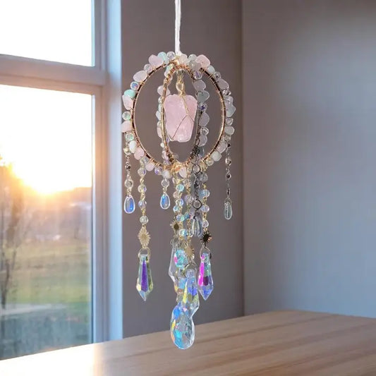 Round Cage Crystal Hanging Suncatcher