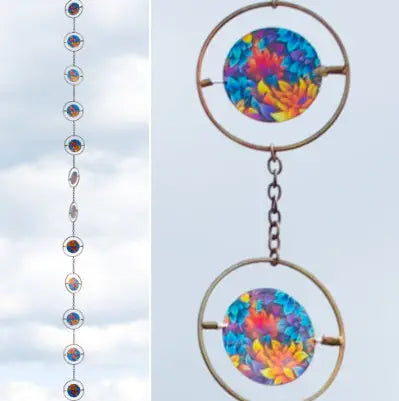 Floral Circles Rain Chain