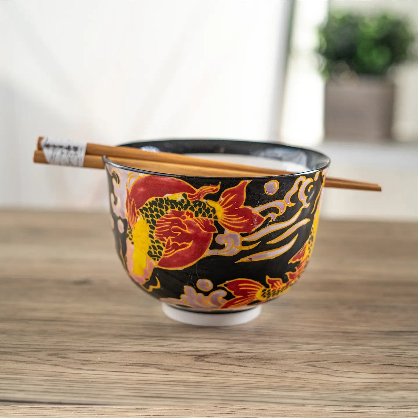 Koi Fish Donburi Bowl with Chopsticks Set