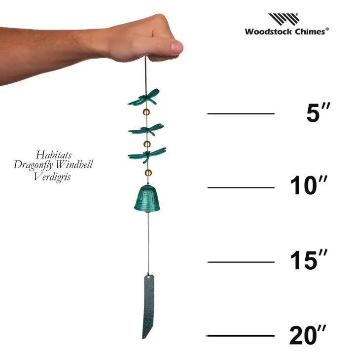 Habitats Dragonfly Windbell Verdigris