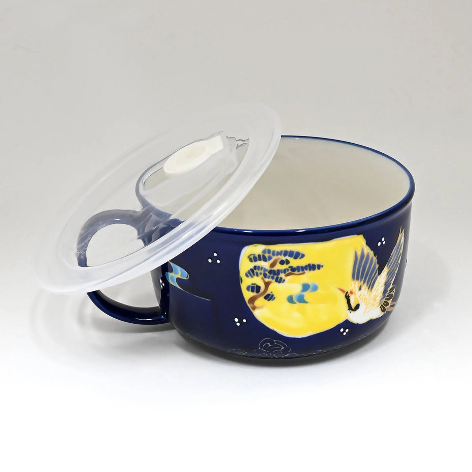 Moon Crane Microwavable Bowl With Handle
