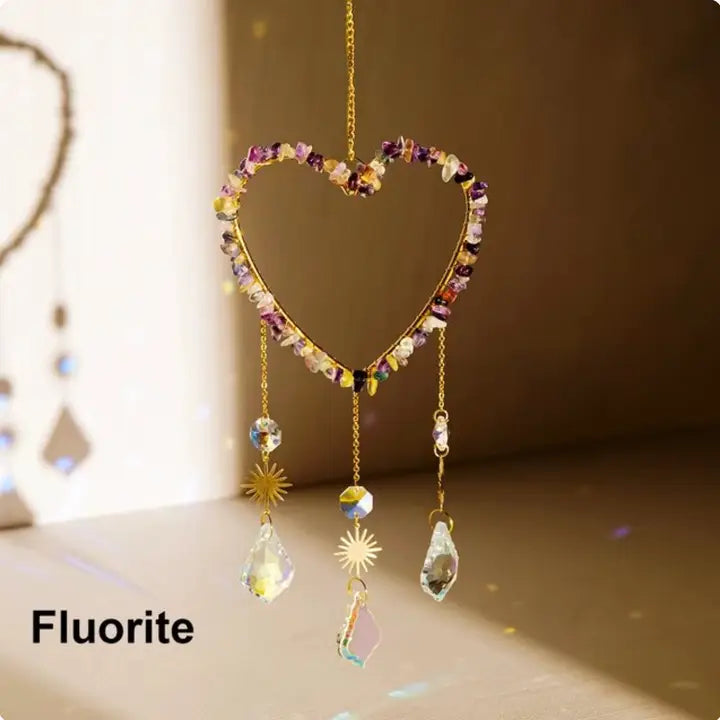 Love Crystal Heart Suncatcher