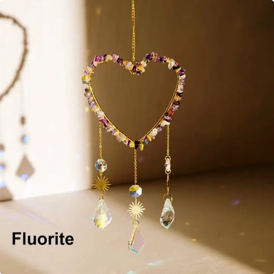 Love Crystal Heart Suncatcher