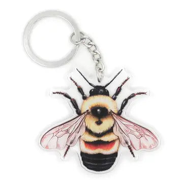 Rusty Patched Bumblebee Double Sided Acrylic Keychain