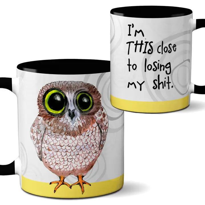 Losing My Shit Owl Coffee Mug
