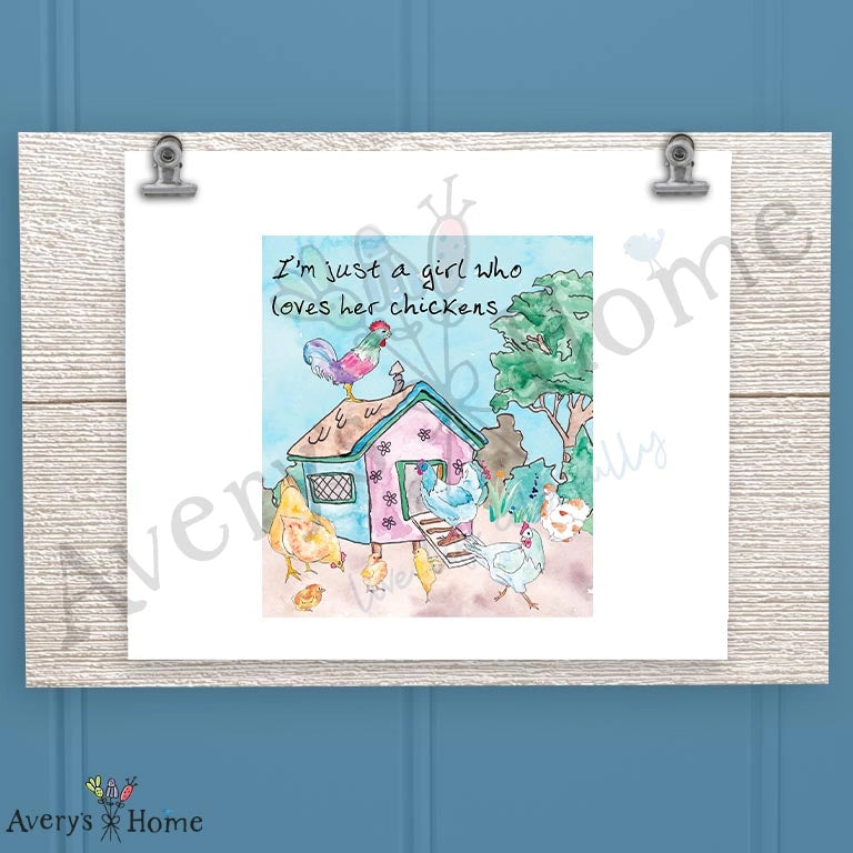 Girl Who Lover Her Chickens 16 oz Glass