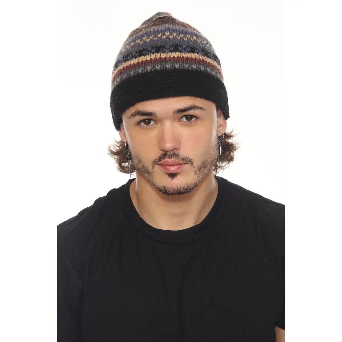 Cozy Striped Boho Beanie