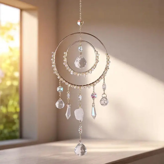 Round Crystal Pendant Hanging Suncatcher
