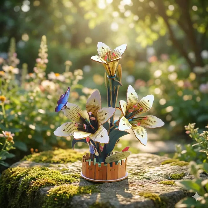 DIY Wooden Puzzle : Lily Bloom Set