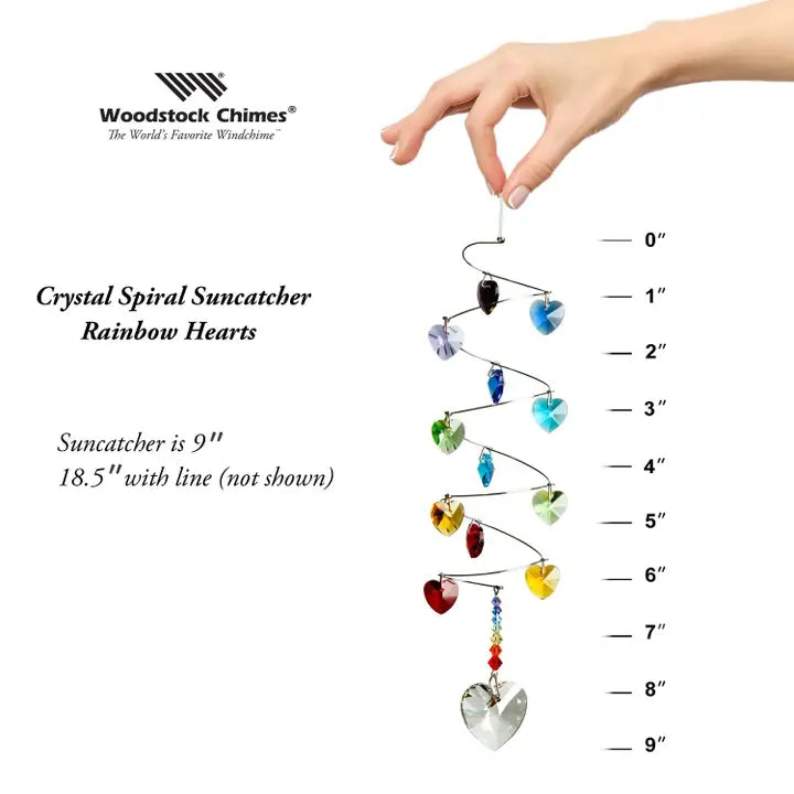 Crystal Spiral Rainbow Hearts-CS23