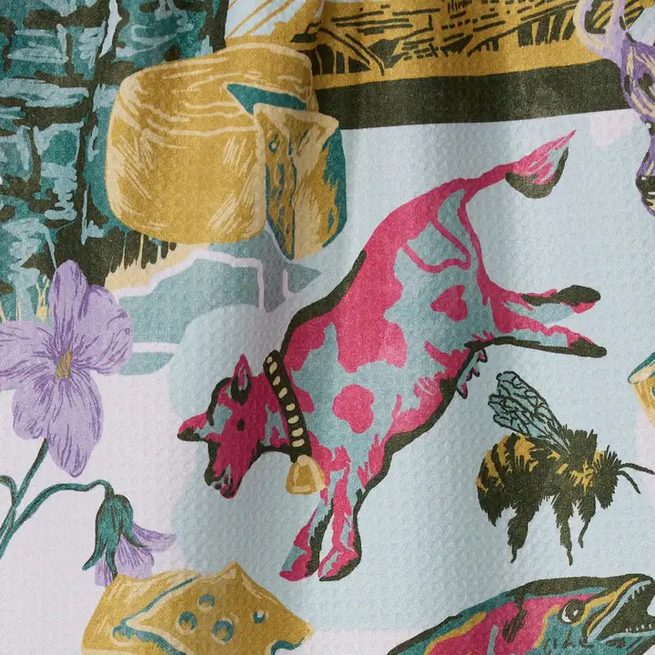 Geometry Tea Towel: Greetings from Wisconsin