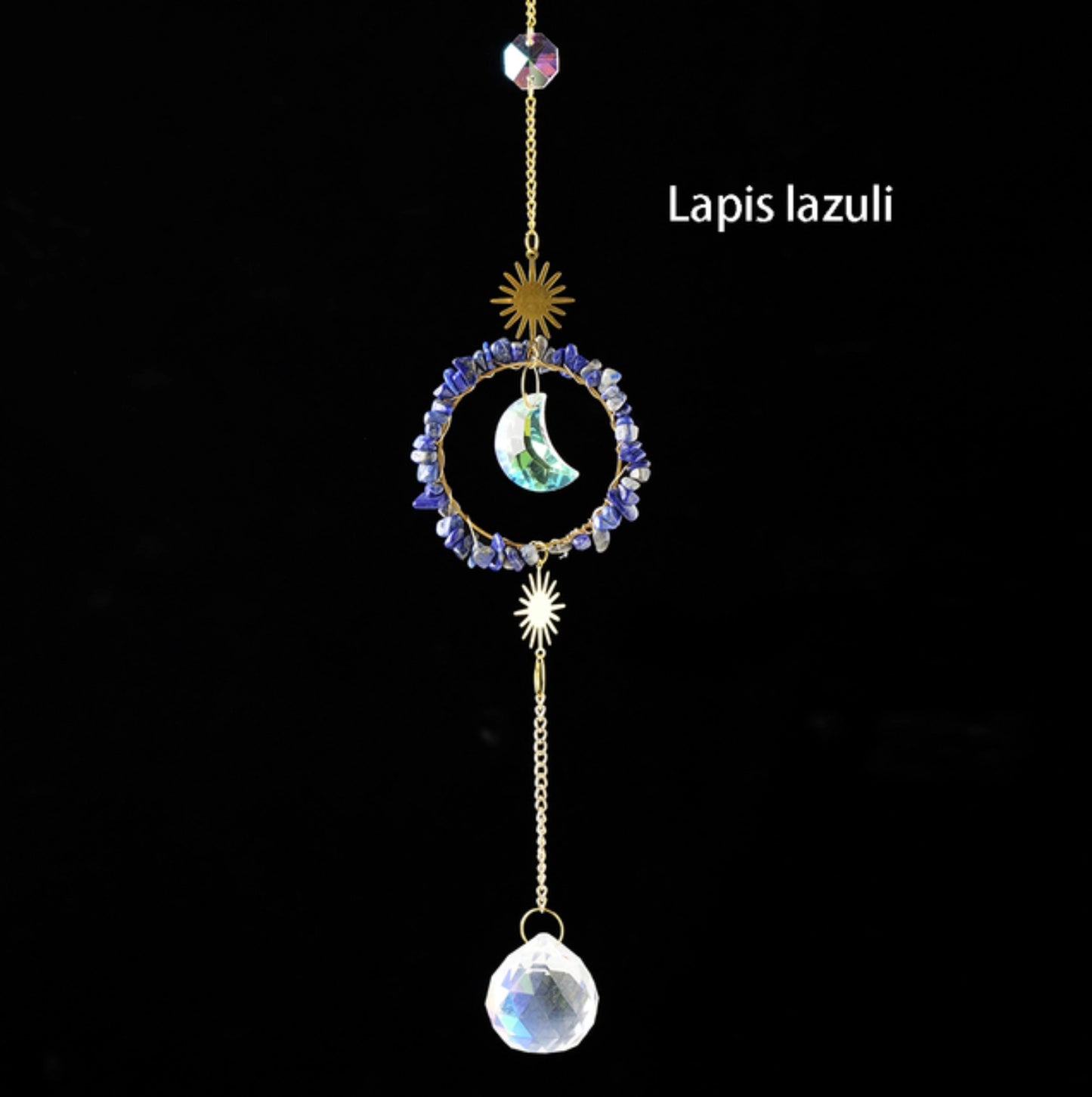 Hanging Round Moon Pendant Crystal Sun Catcher