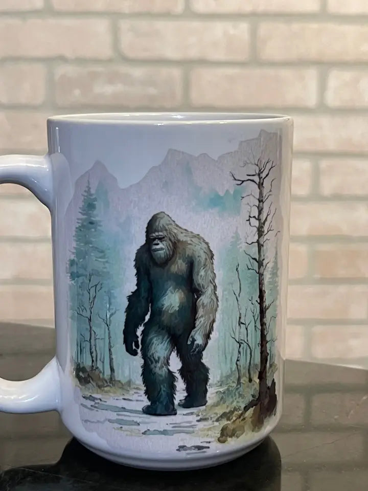 Bigfoot Watercolor Mug 15oz