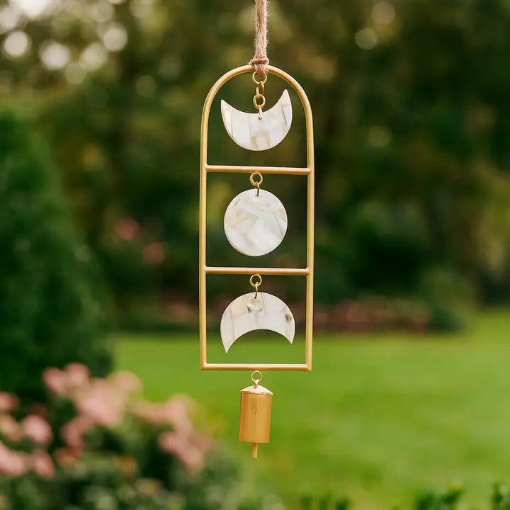 Chayana Moon Phase Mother of Pearl Wind Chime