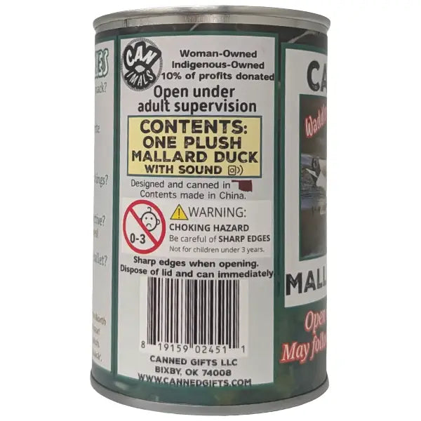 Canned Waddles Mallard Duck with Sound