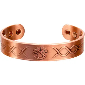 Magnetic Copper Bracelet - Tree of Life Antique Copper