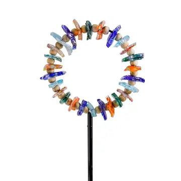 Round Recycled Art Glass Stake