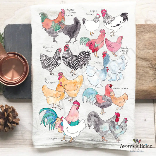 Chicken Breed Farm Dish Towel