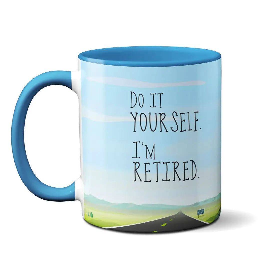 Retired Frog Blue Mug