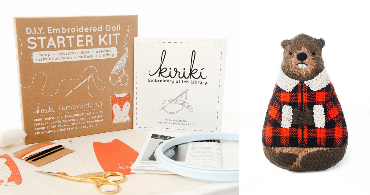 Embroidery Starter Kit - Beaver