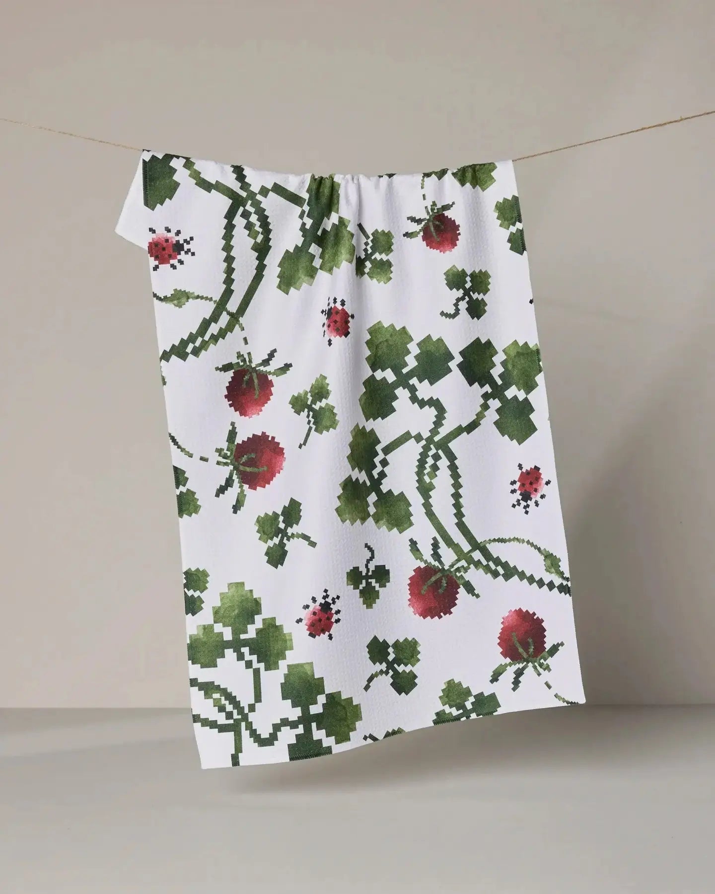 Geometry Tea Towel: Ladybug Fields