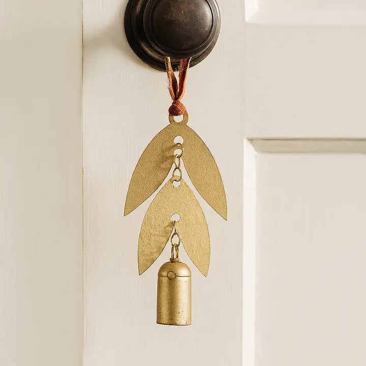 Chameli Leaf Bell Wind Chime Upcycled Sari