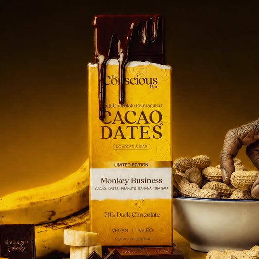 Date Sweetened Dark Chocolate Bar Monkey Business