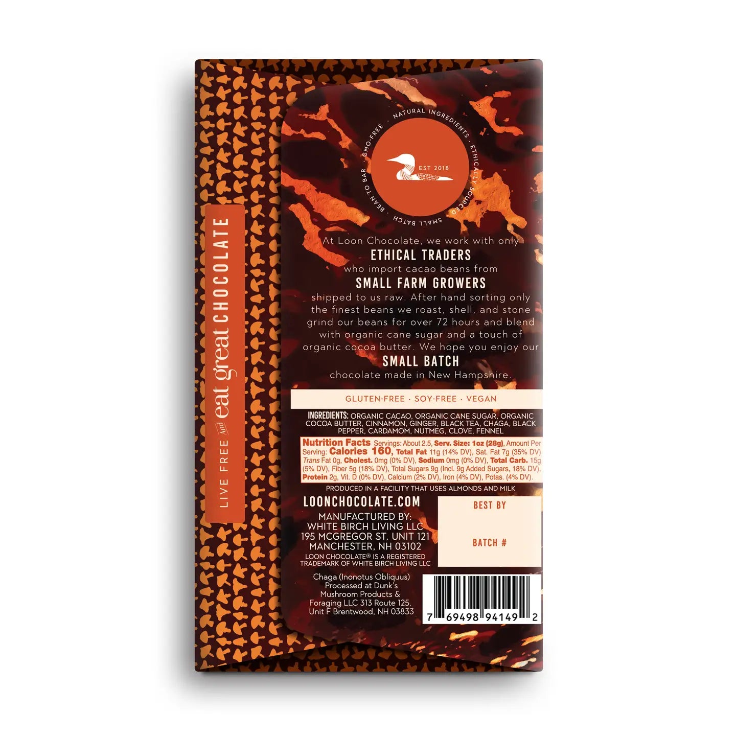 Chaga Chai Dark Chocolate