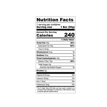 Date Sweetened Dark Chocolate Bar Roasted Hazelnut