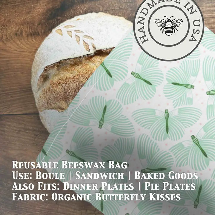 Bread Bag Beeswaxed Organic Cotton