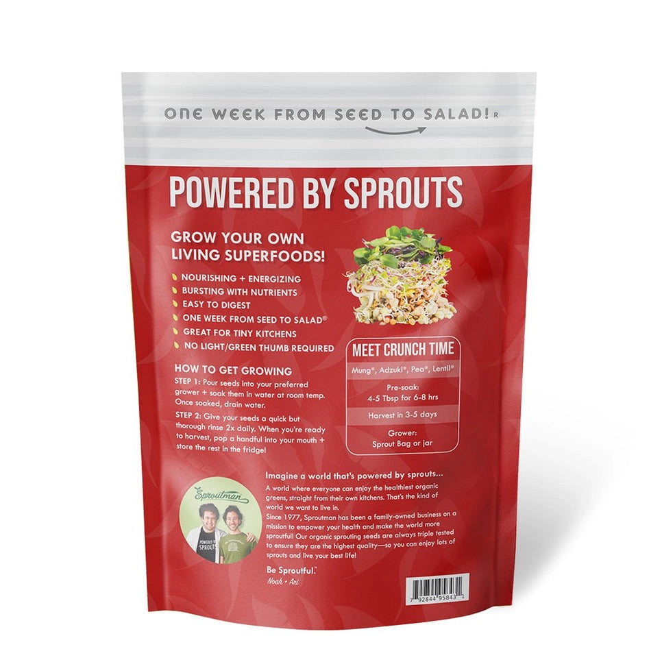 Organic Crunch Time Sprouting Seeds 4oz