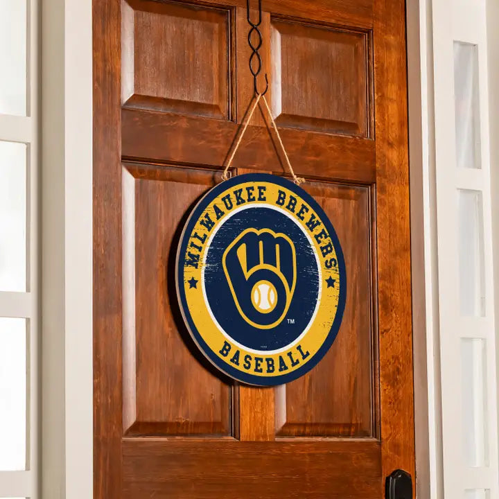 Milwaukee Brewers Round Door Decor