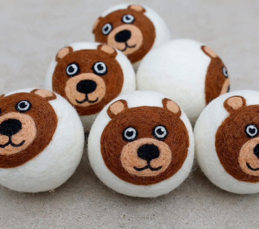 Bear Felted Wool Dryer Ball