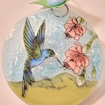 Glass Ornament Hummingbird
