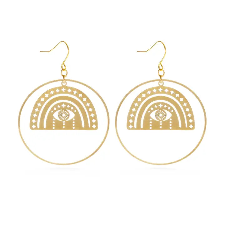 Mystic Eye Hoops Earrings