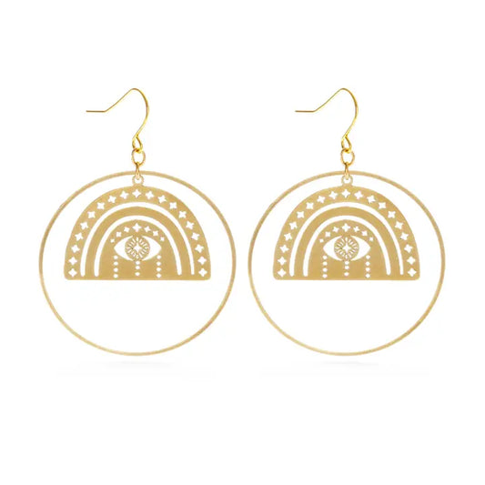 Mystic Eye Hoops Earrings