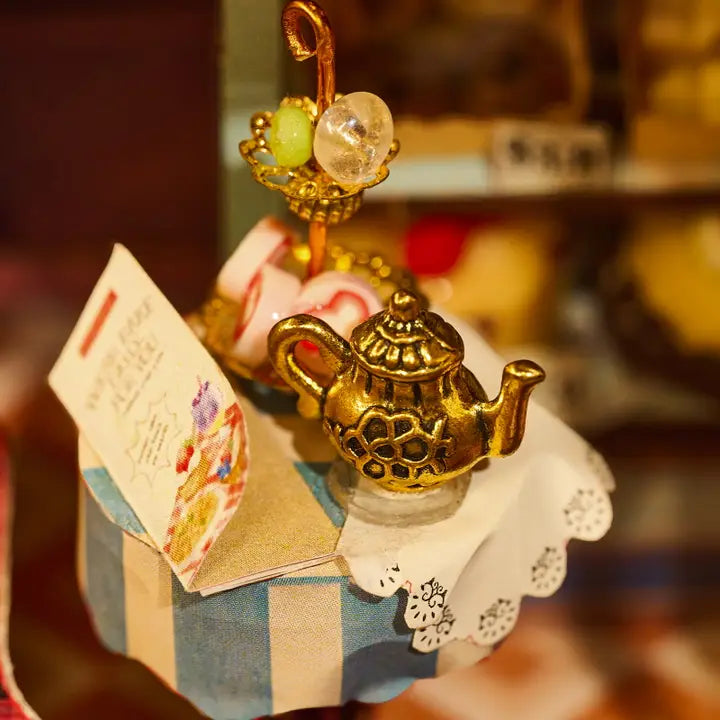 DIY Miniature Book Nook Kit: Blueberry Lane Tea
