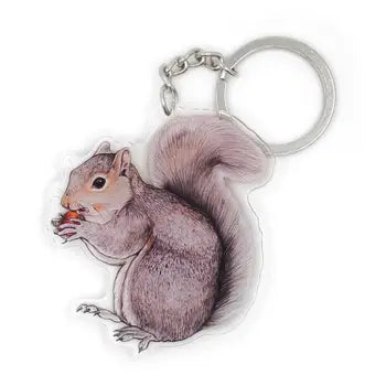Eastern Gray Squirrel Double Sided Acrylic Keychain