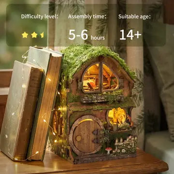 DIY Book Nook Kit Woodland Daisy Cabin