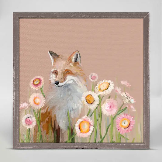 Wildflower Fox Mini Canvas