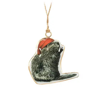 Voyageur Beaver Ornament 2.5"