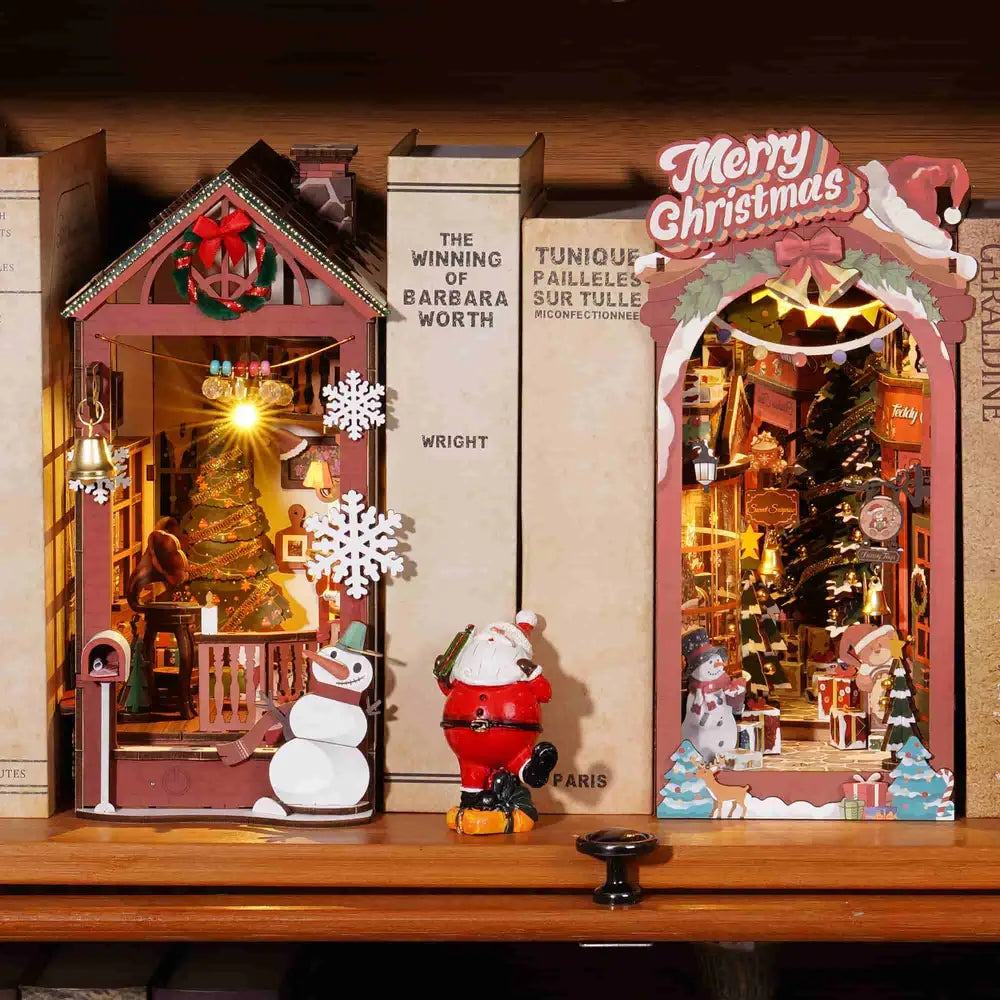 DIY Miniature Book Nook: Christmas Indoor Scene