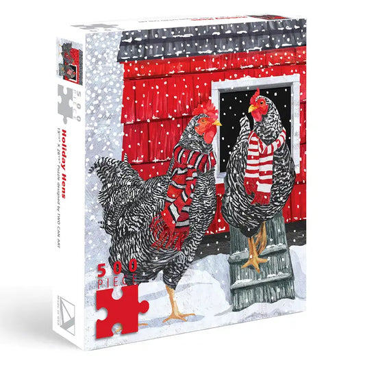 Happy Holiday Hens Puzzle 500 piece