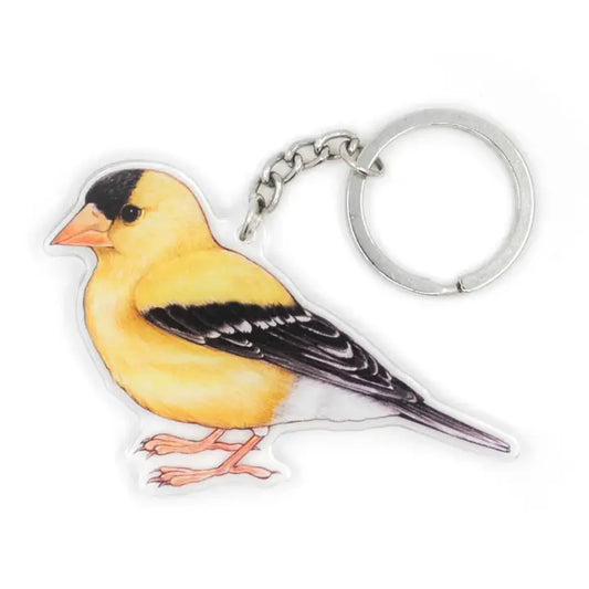 Goldfinch Double Sided Acrylic Keychain